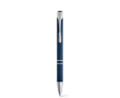 Stylo en aluminium avec le corps en caoutchouc couleur bleu