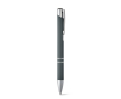 Stylo en aluminium avec le corps en caoutchouc couleur gris
