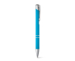 Stylo en aluminium avec le corps en caoutchouc couleur bleu ciel