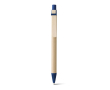 Stylo en papier avec clip en bois couleur bleu
