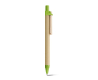 Stylo en papier avec clip en bois couleur vert clair