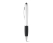Un stylo classique avec un corps blanc couleur noir