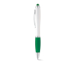 Un stylo classique avec un corps blanc couleur vert