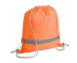 Sac à cordon personnalisable réfléchissant couleur orange