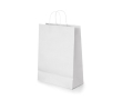 Sacs en papier personnalisés blanc couleur blanc