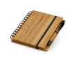 Carnet avec stylo et couverture en bambou A5 couleur ivoire