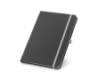 Carnet publicitaire A5 avec un support pour le stylo couleur gris