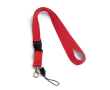 Tour de cou publicitaire avec mini cordon (2cm) couleur rouge