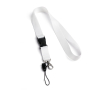 Tour de cou publicitaire avec mini cordon (2cm) couleur blanc