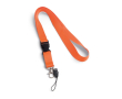 Tour de cou publicitaire avec mini cordon (2cm) couleur orange