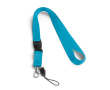 Tour de cou publicitaire avec mini cordon (2cm) couleur bleu ciel