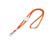Tour de cou avec logo imprimé (0,5cm) couleur orange