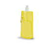 Gourde plastique personnalisable pliable couleur jaune