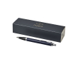 Stylo bicolore avec des finitions métalliques couleur bleu