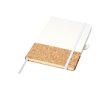 Carnet de notes personnalisé en liège couleur blanc