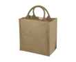 Sac toile de jute personnalisable avec soufflet couleur naturel