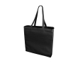 Sac coton personnalisable pas cher avec soufflet couleur noir