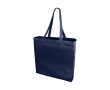 Sac coton personnalisable pas cher avec soufflet couleur bleu