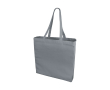 Sac coton personnalisable pas cher avec soufflet couleur gris