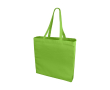 Sac coton personnalisable pas cher avec soufflet couleur lime