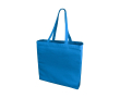 Sac coton personnalisable pas cher avec soufflet couleur bleu ciel