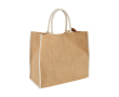 Sac cabas personnalisé en toile de jute couleur blanc