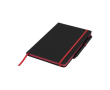 Carnet publicitaire A5 avec détail de couleurs couleur rouge