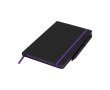 Carnet publicitaire A5 avec détail de couleurs couleur violet