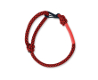 Bracelet en cordon avec clip de fermeture couleur rouge