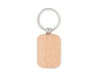 Porte-clés personnalisé rectangulaire en bois couleur bois