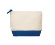 Trousse de toilette personnalisable en coton couleur bleu