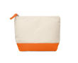 Trousse de toilette personnalisable en coton couleur orange