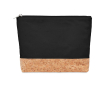 Trousse de toilette personnalisée en liège couleur noir