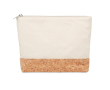 Trousse de toilette personnalisée en liège couleur beige