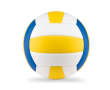 Ballon personnalisé de beach-volley couleur multicolore