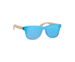 Lunettes de soleil avec des branches en bambou couleur bleu