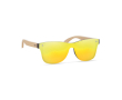 Lunettes de soleil avec des branches en bambou couleur jaune