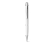 Stylo avec des finitions en caoutchouc souple couleur blanc