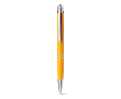Stylo avec des finitions en caoutchouc souple couleur jaune