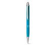 Stylo avec des finitions en caoutchouc souple couleur bleu ciel