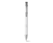 Stylo publicitaire avec des finitions métalliques couleur blanc