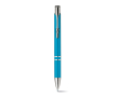 Stylo publicitaire avec des finitions métalliques couleur bleu ciel