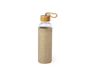 Gourde en verre et en bambou eco-friendly couleur transparent