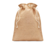 Petit sac cadeau en jute pour les magasins couleur beige