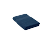 Serviette avec logo en coton organique couleur bleu