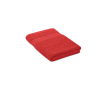 Serviette avec logo en coton organique couleur rouge
