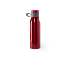 Bouteille en alu aux finitions brillantes couleur rouge