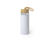 Gourde alliant le bambou et le verre couleur blanc