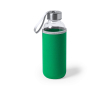 Petite bouteille en verre avec étui coloré couleur vert