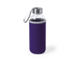 Petite bouteille en verre avec étui coloré couleur violet